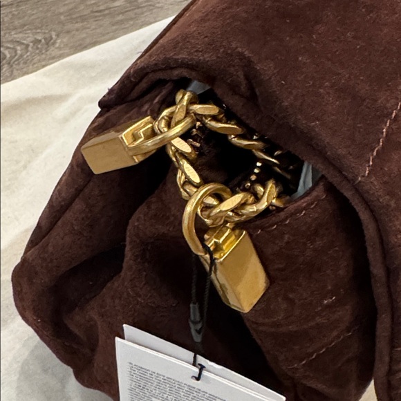 Zara leather chocolate brown leather shoulder bag purse - Picture 12 of 14